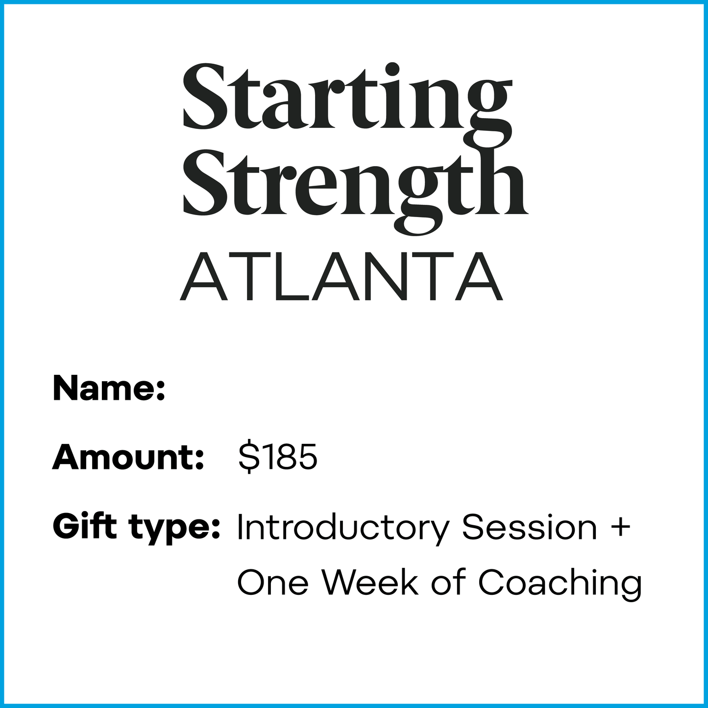 Gift Card | Intro Session + One Week of Coaching