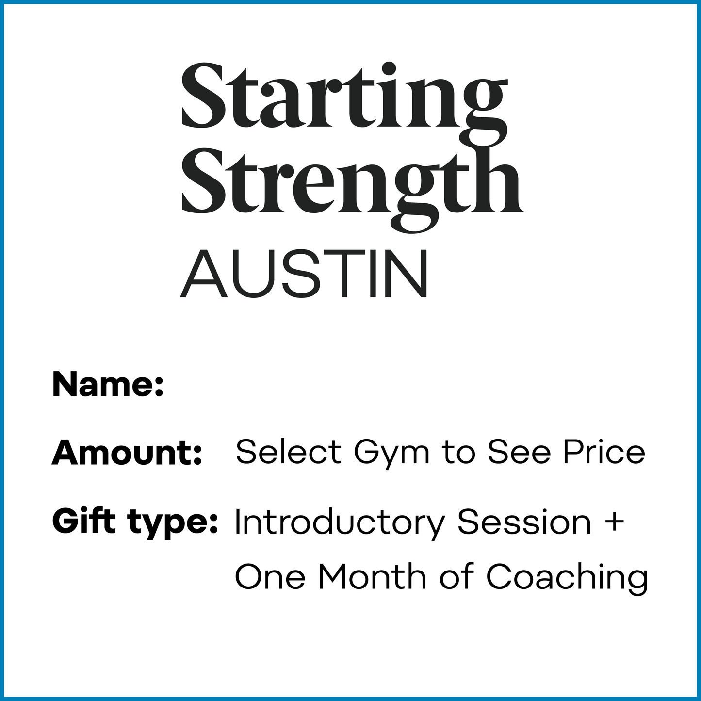 Gift Card | Intro Session + One Month of Coaching