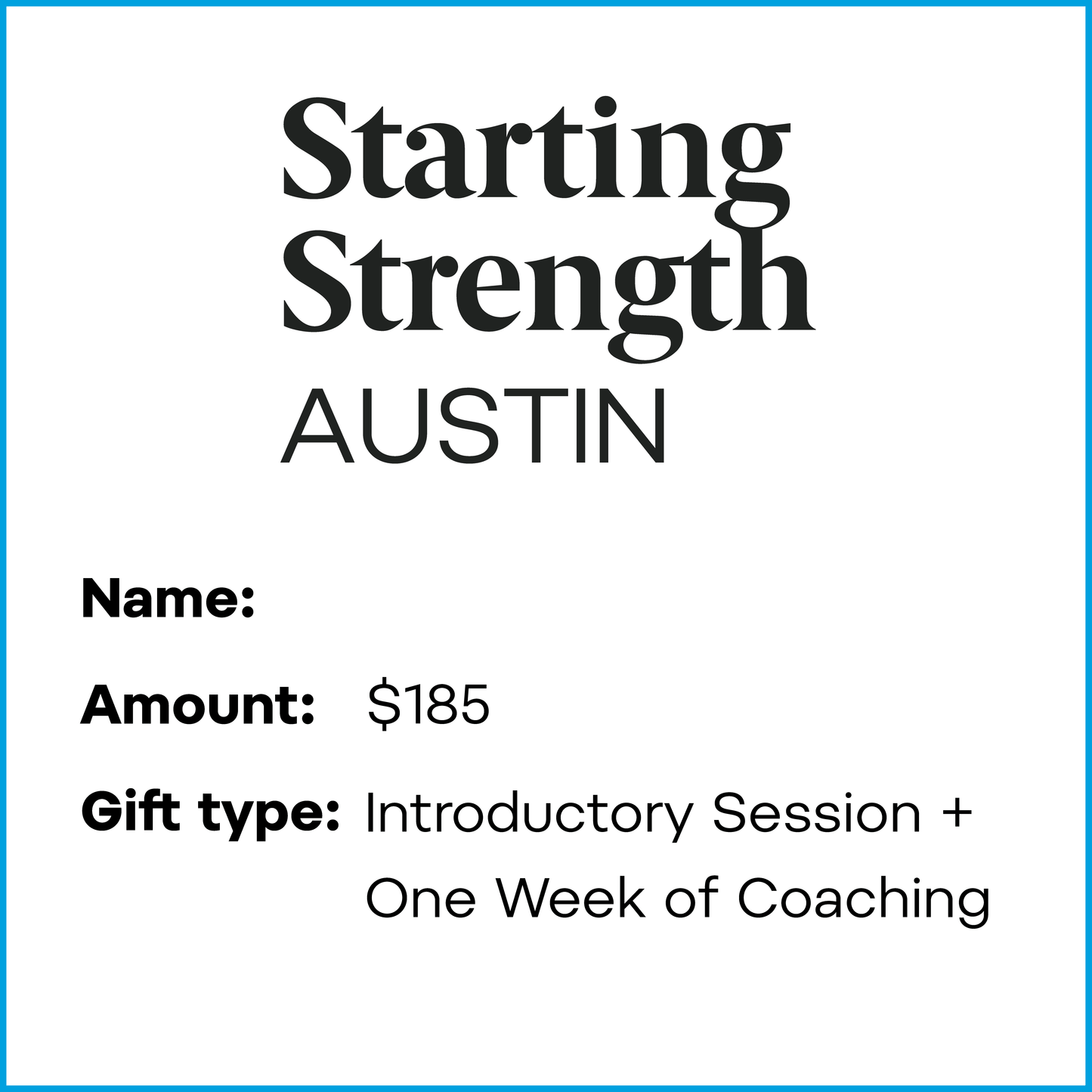 Gift Card | Intro Session + One Week of Coaching