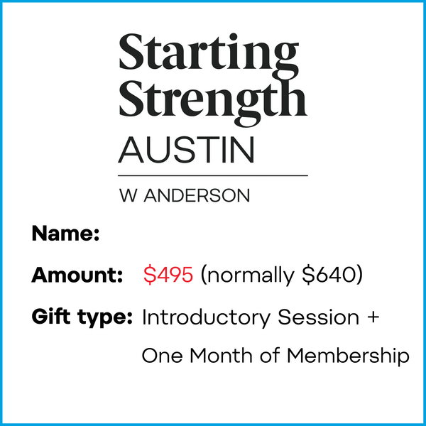 Gift Card - Get Stronger in 2025 | Intro Session + One Month of Membership