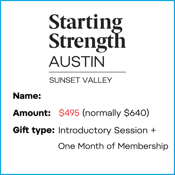 Gift Card - Get Stronger in 2025 | Intro Session + One Month of Membership