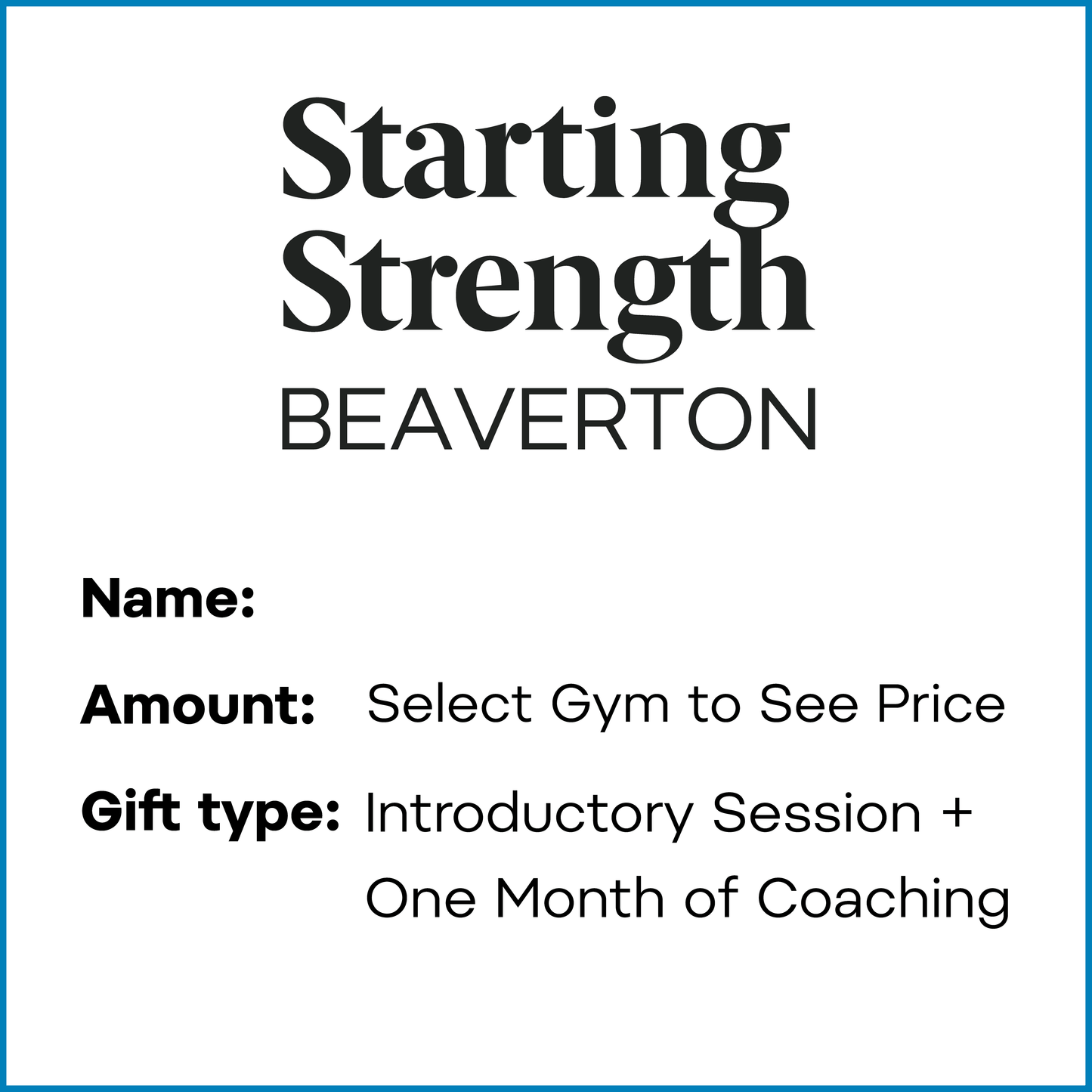 Gift Card | Intro Session + One Month of Coaching