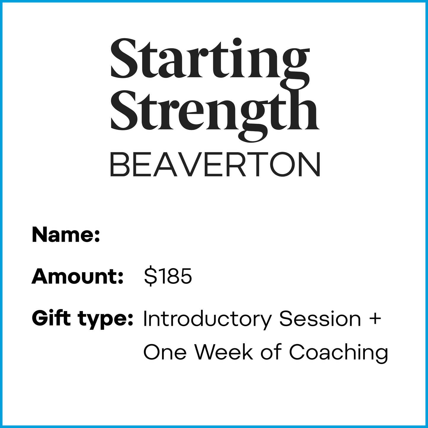 Gift Card | Intro Session + One Week of Coaching