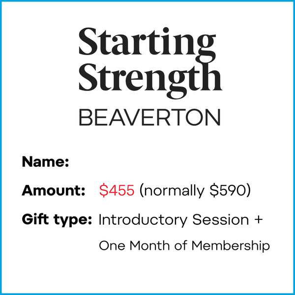 Gift Card - Get Stronger in 2025 | Intro Session + One Month of Membership