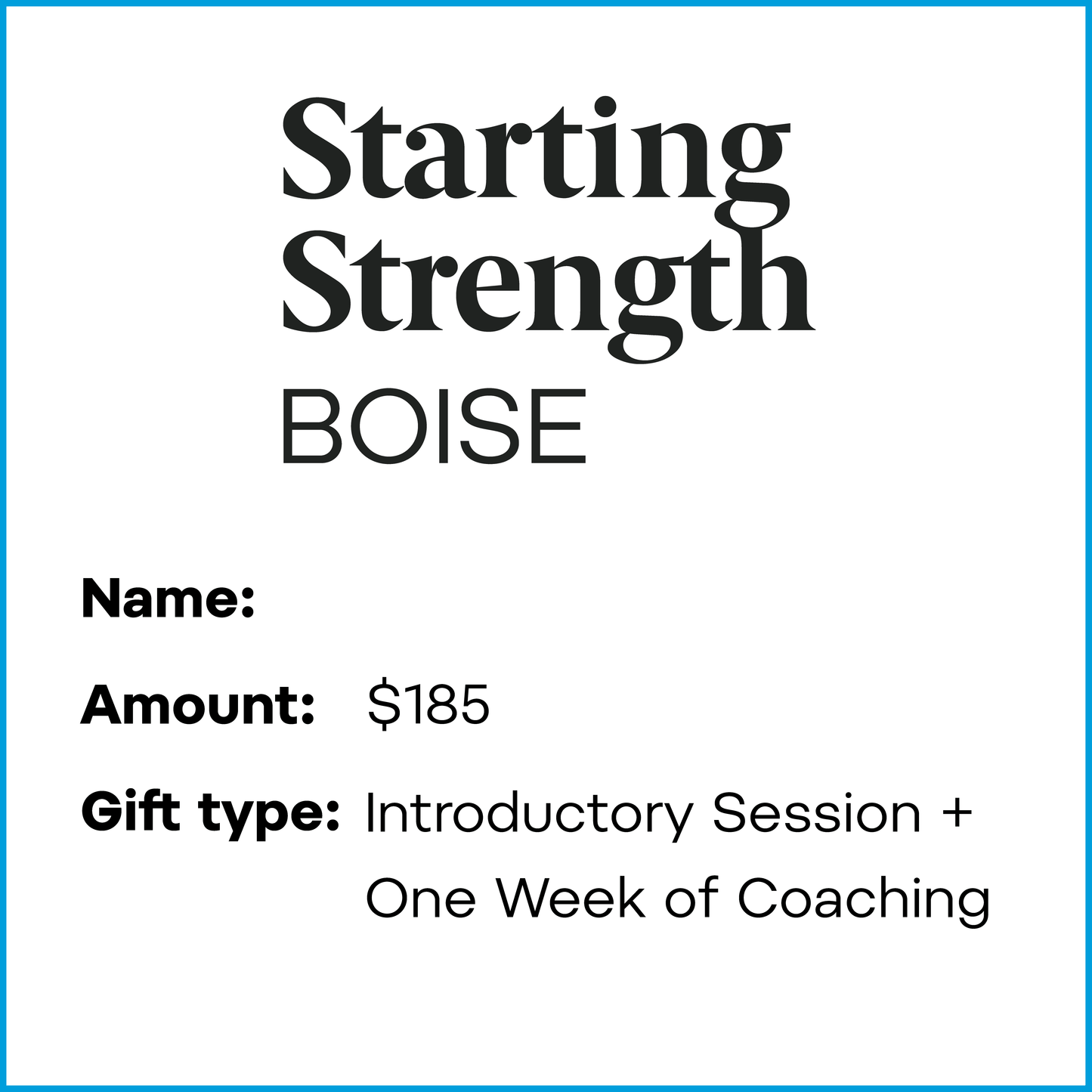 Gift Card | Intro Session + One Week of Coaching