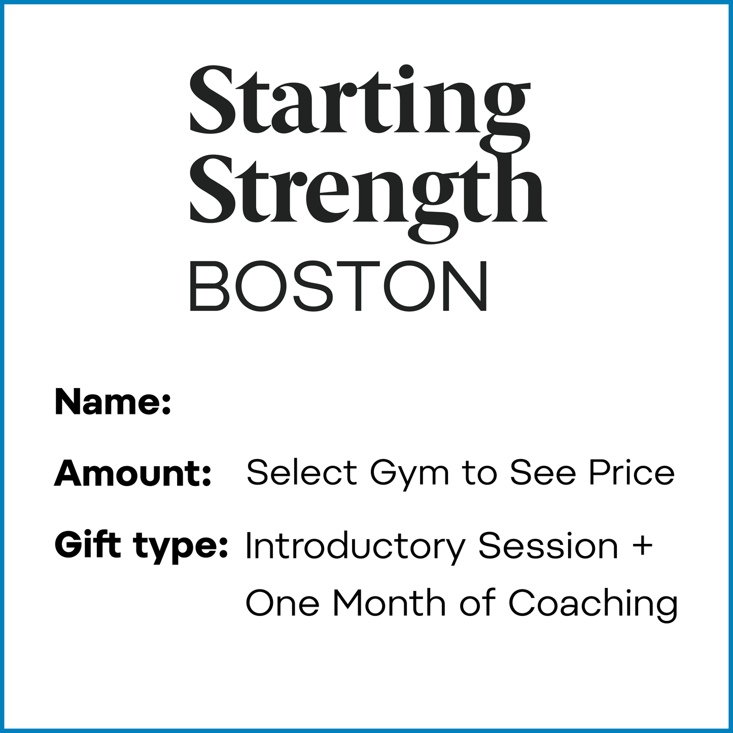 Gift Card | Intro Session + One Month of Coaching