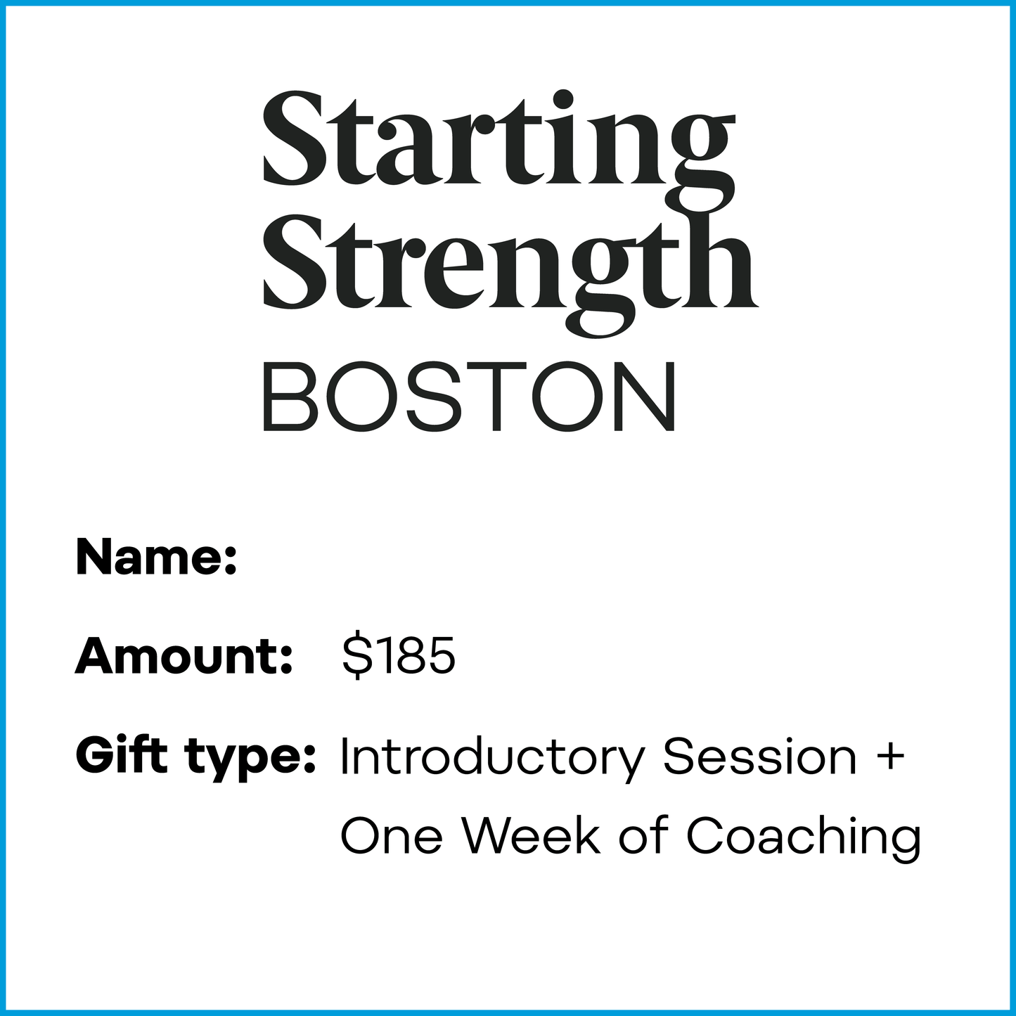 Gift Card | Intro Session + One Week of Coaching