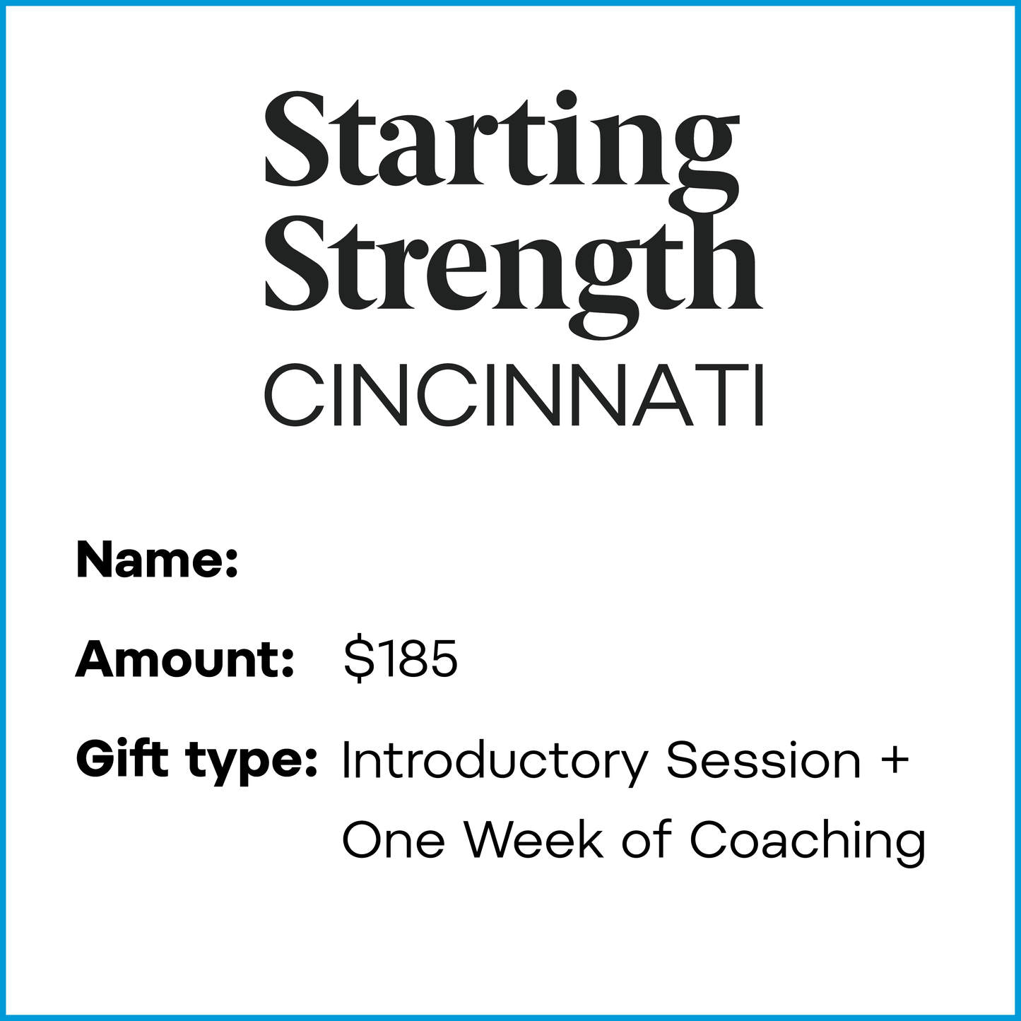 Gift Card | Intro Session + One Week of Coaching