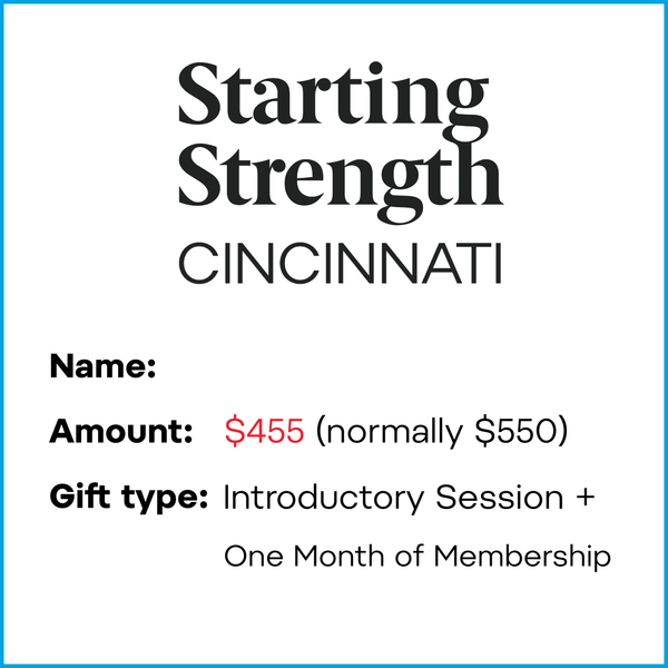 Gift Card - Get Stronger in 2025 | Intro Session + One Month of Membership