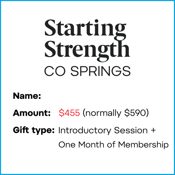 Gift Card - Get Stronger in 2025 | Intro Session + One Month of Membership