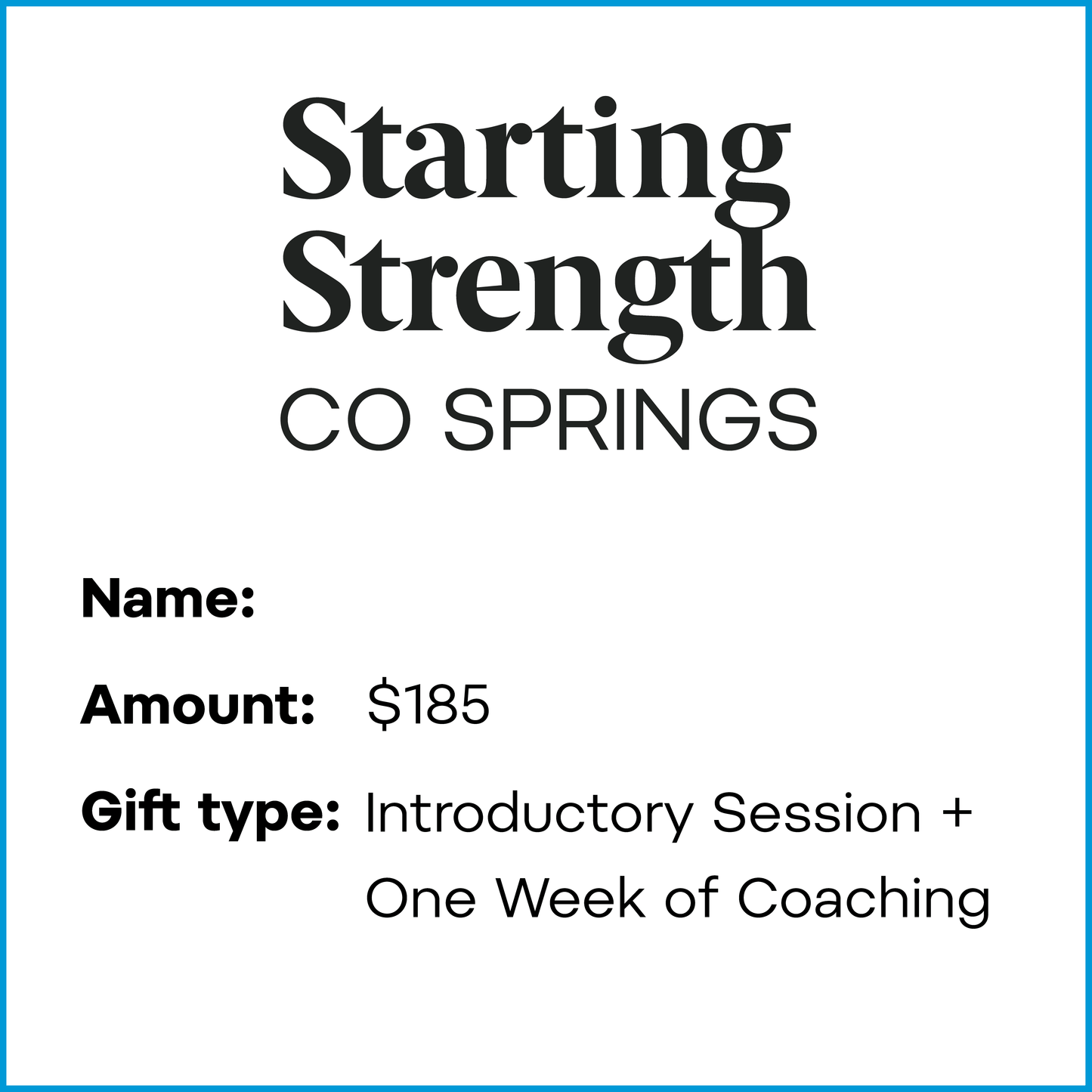 Gift Card | Intro Session + One Week of Coaching