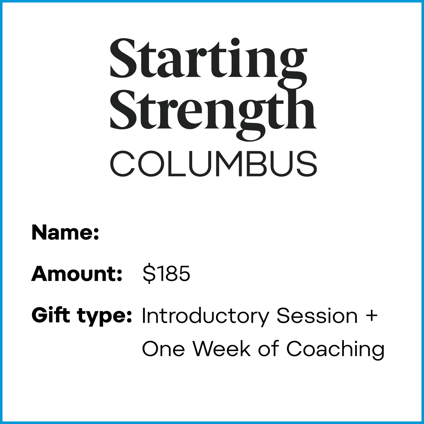 Gift Card | Intro Session + One Week of Coaching