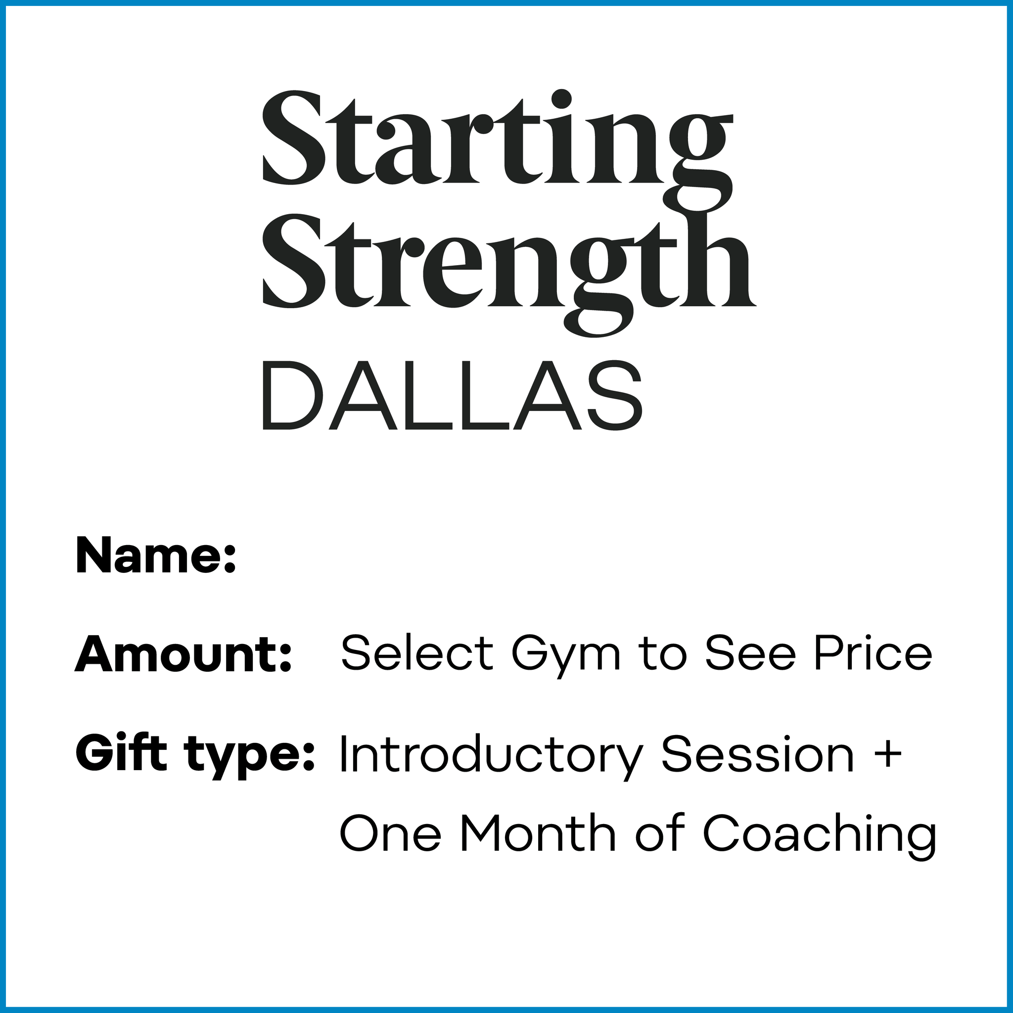Gift Card | Intro Session + One Month of Coaching