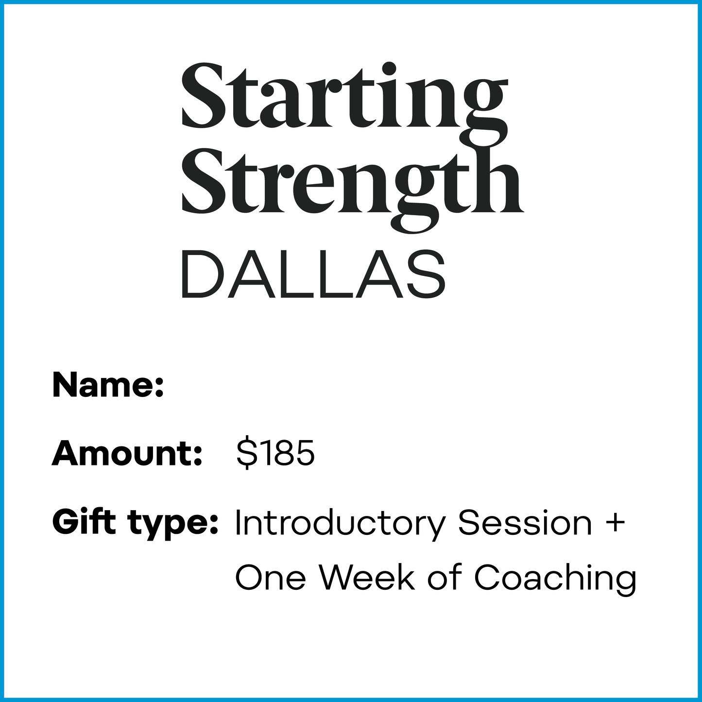 Gift Card | Intro Session + One Week of Coaching