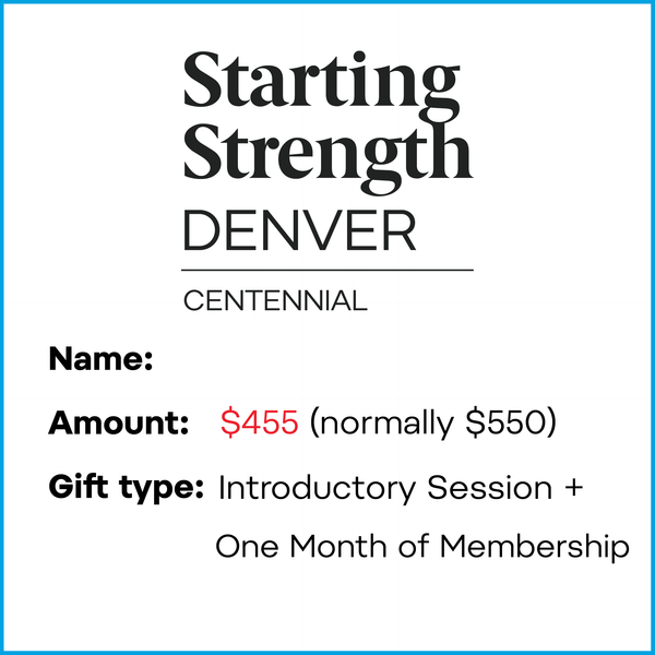 Gift Card - Get Stronger in 2025 | Intro Session + One Month of Membership