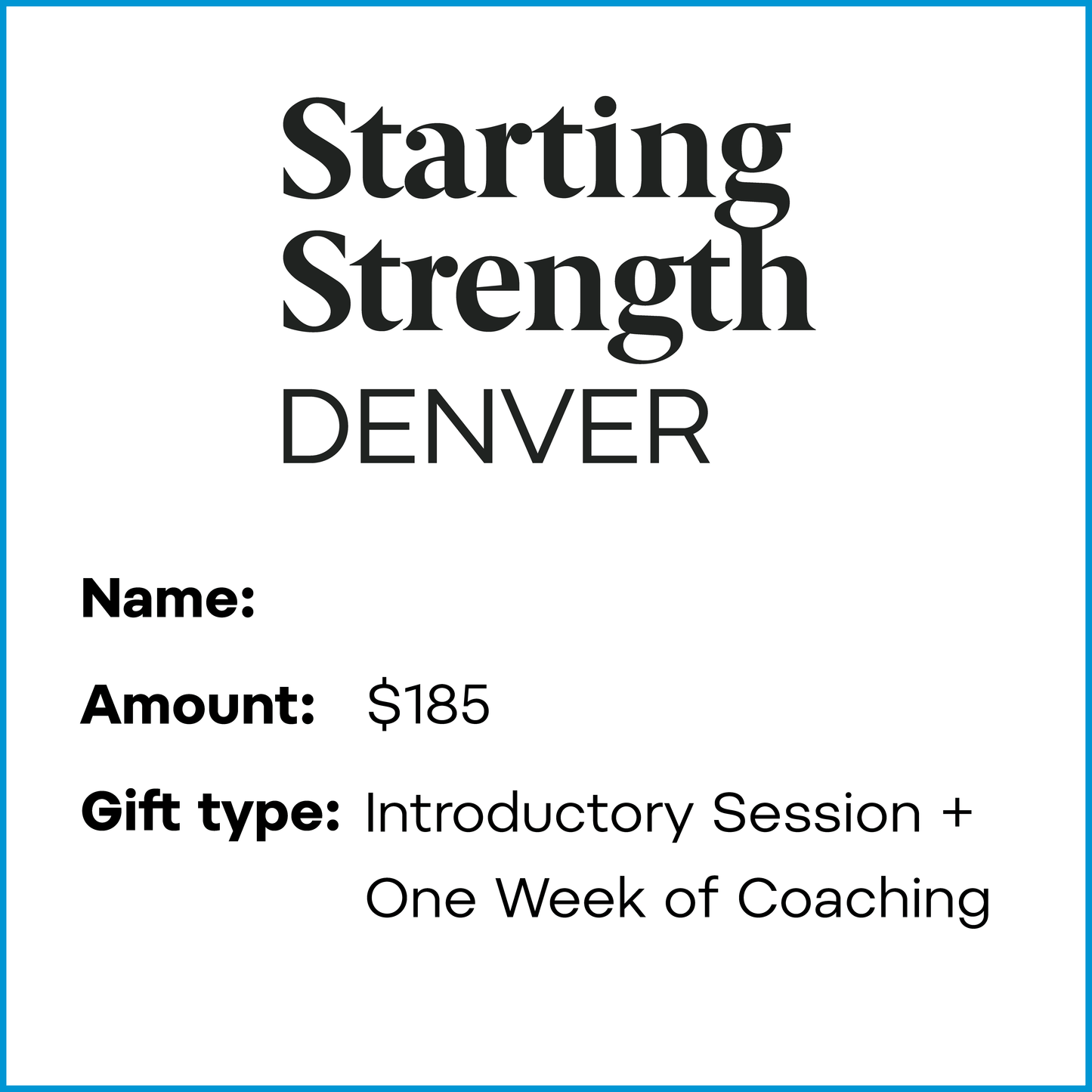 Gift Card | Intro Session + One Week of Coaching