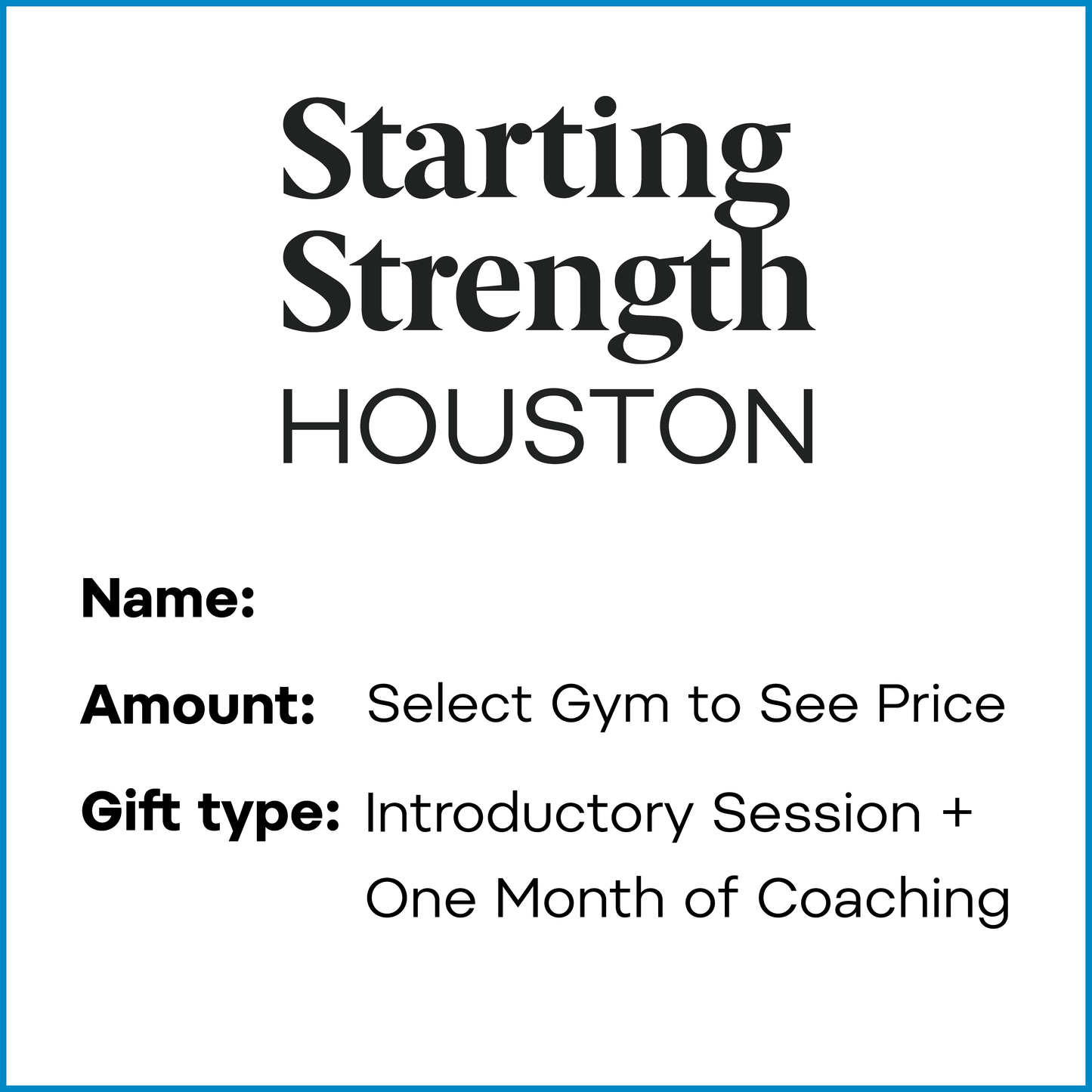 Gift Card | Intro Session + One Month of Coaching