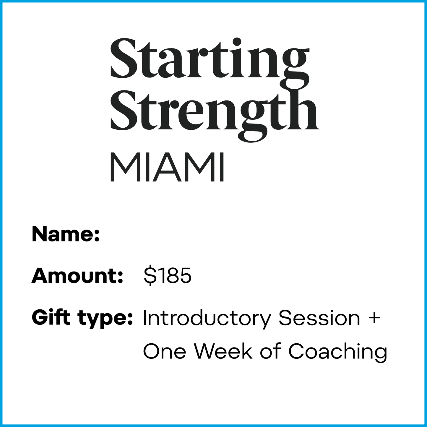 Gift Card | Intro Session + One Week of Coaching