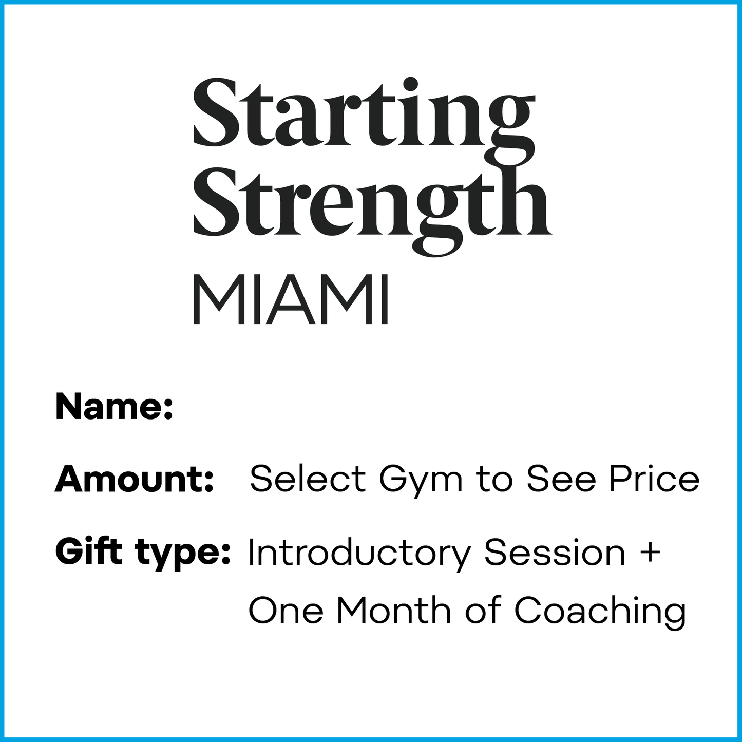Gift Card | Intro Session + One Month of Coaching