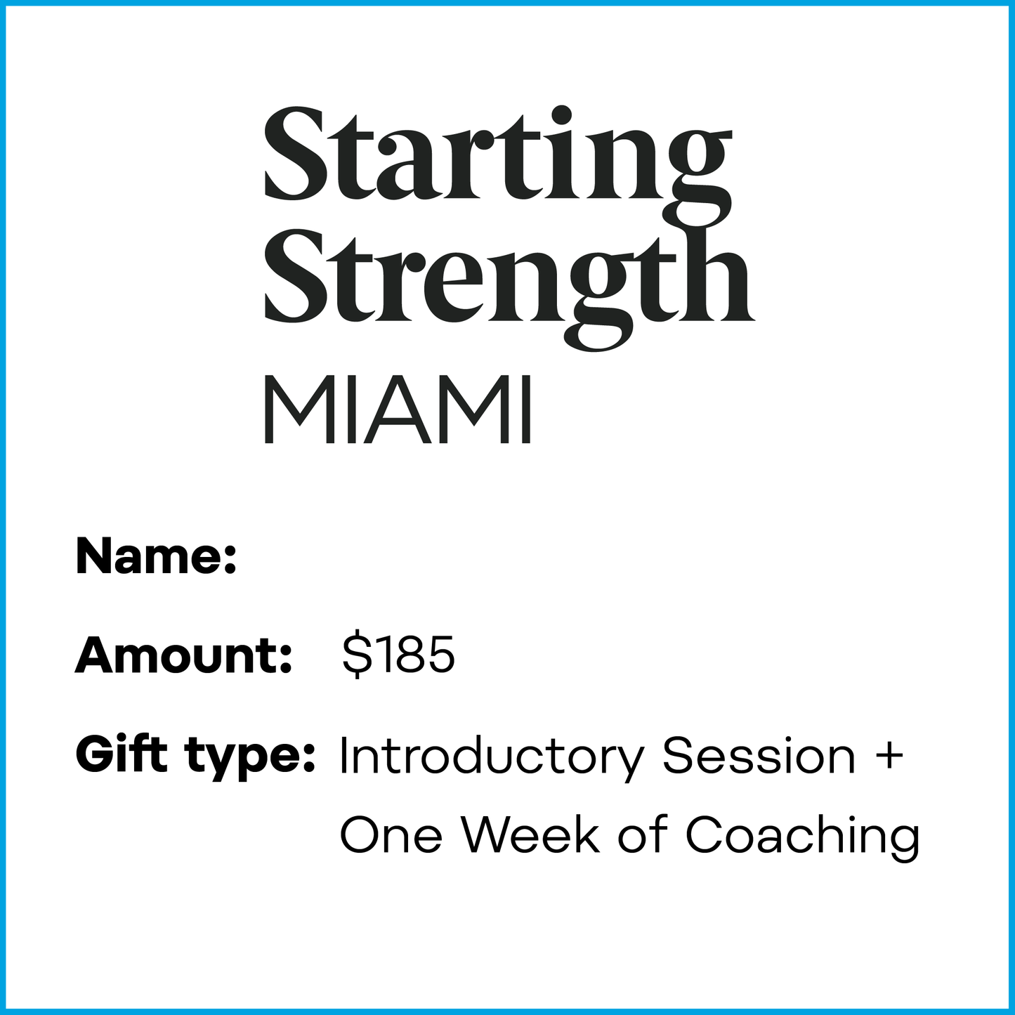 Gift Card | Intro Session + One Week of Coaching