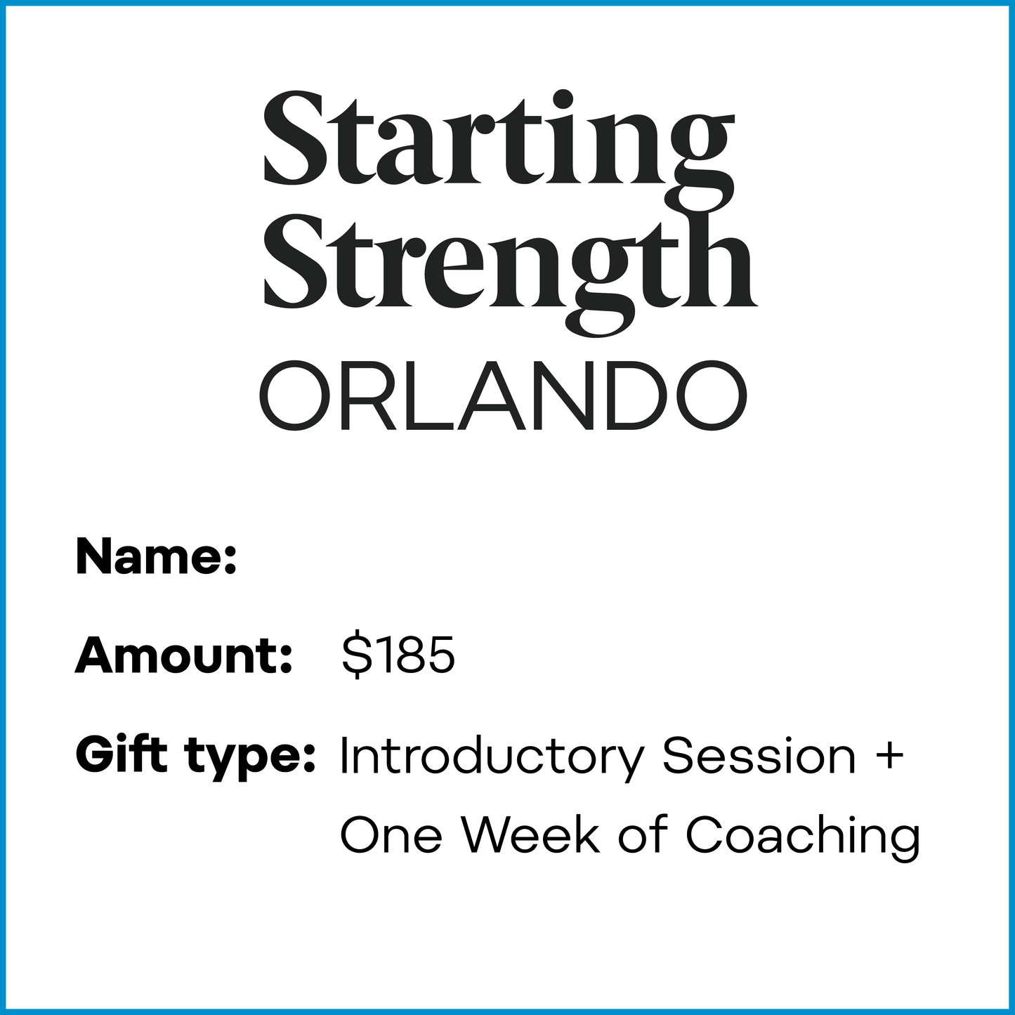 Gift Card | Intro Session + One Week of Coaching