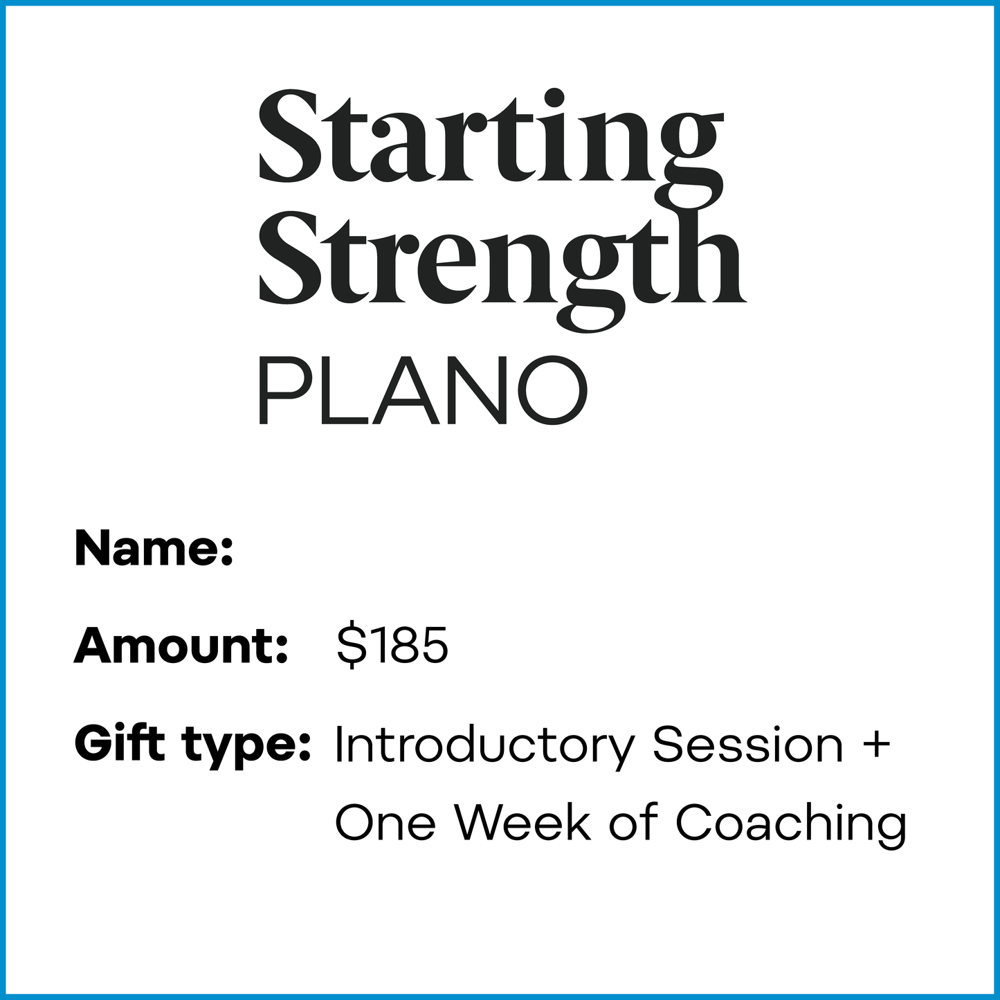 Gift Card | Intro Session + One Week of Coaching
