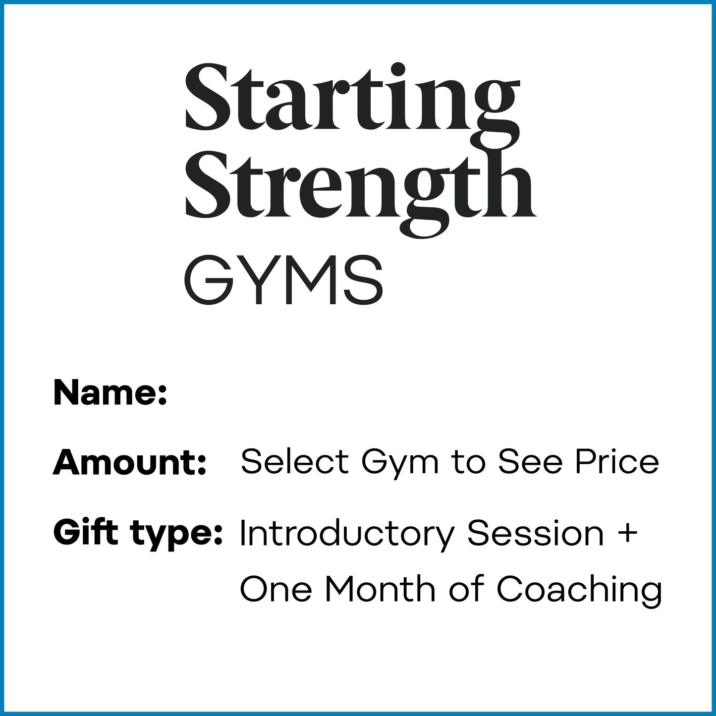 Gift Card | Intro Session + One Month of Coaching