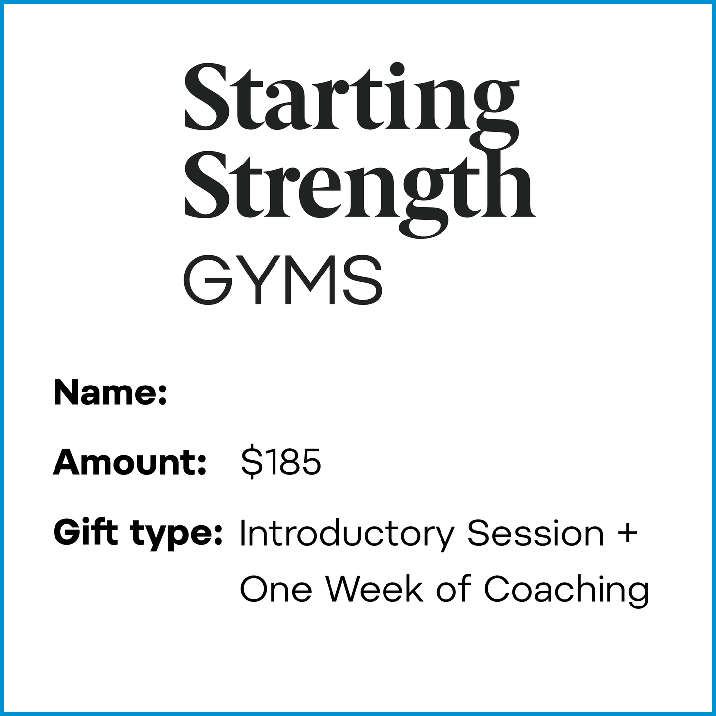 Gift Card | Intro Session + One Week of Coaching