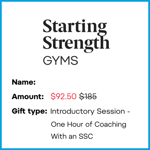 Gift Card - Give The Gift Of Strength: Introductory Session