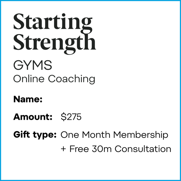 Gift Card: Online Coaching - 1 month